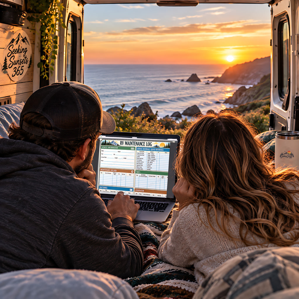 RV Maintenance Log & Campsite Journal – 56-Page Printable for 3 Ring Binder